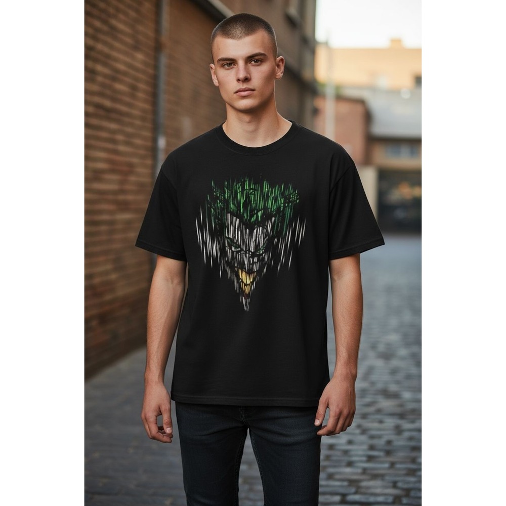 Six Flags DC‎ Comics Official Merchandise The Joker T-Shirt Men's  Black SZ L